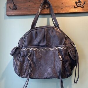 🔥🆕🔥Jason Wu Distressed Blue Leather Studded Hobo Satchel Bag
